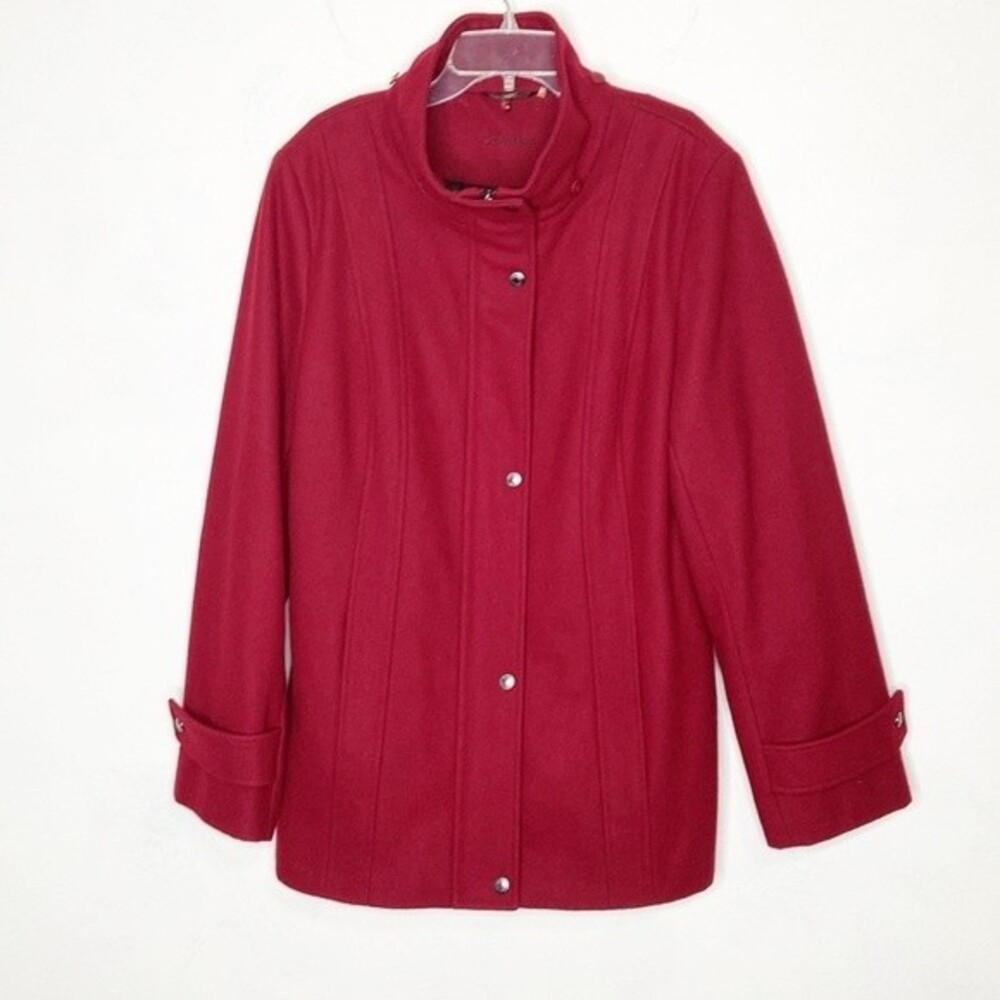 Calvin Klein Women's Vintage Wool Blend Pea Coat Size 14
